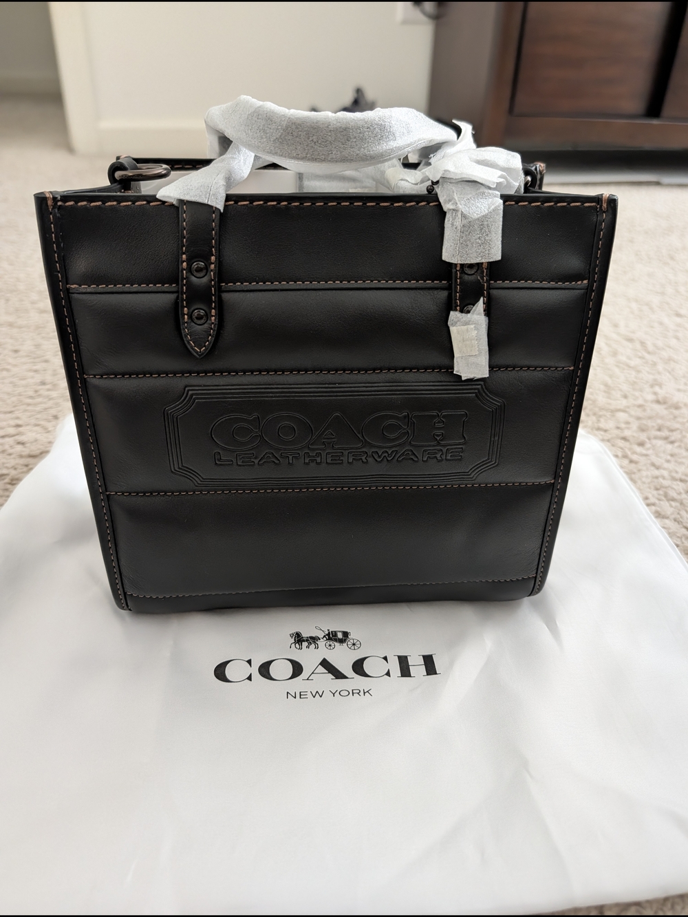 COACH Quilted Field Tote 22 BNWT